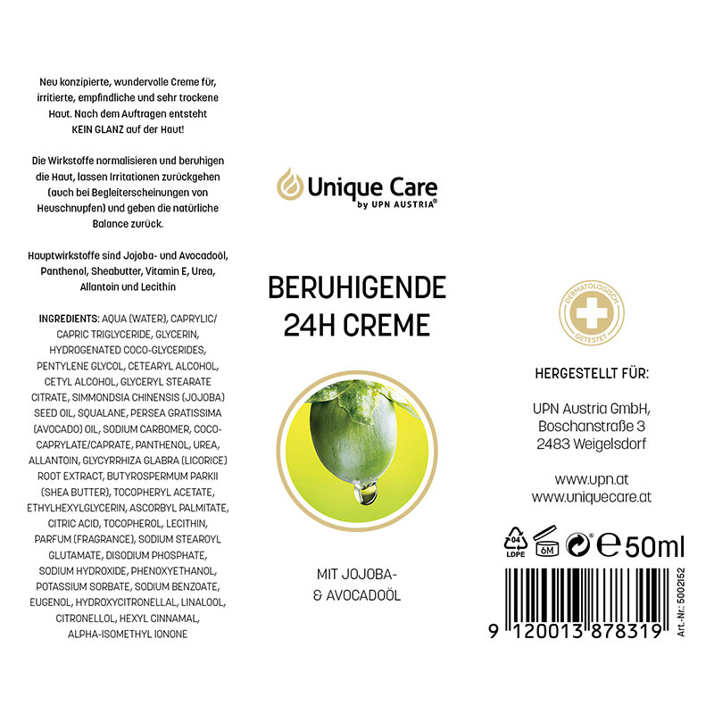 Beruhigende 24h Creme